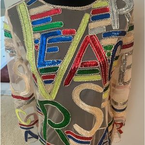 Sheer Versace inspired top size l